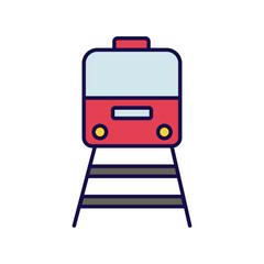 train icon with white background vector stock illustration