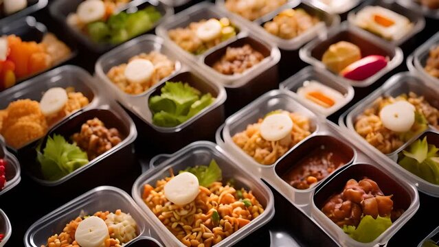 Prepared Meals in Plastic Containers Generative AI