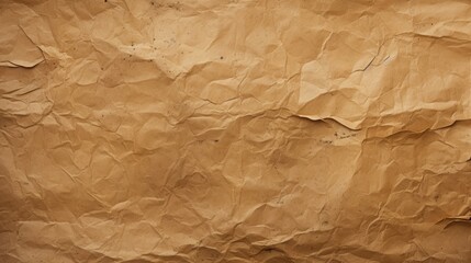 Fototapeta premium crumpled piece of Old brown eco recycled kraft paper texture cardboard with handwritten notes.