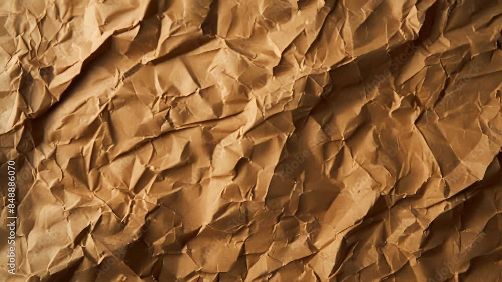 Poster the texture of the paper bag is reminiscent of weathered skin with its intricate lines and wrinkles 