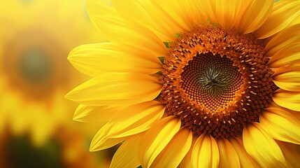 Obraz premium sunflower, its petals radiating with golden light.
