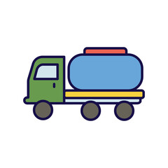 tanker icon with white background vector stock illustration