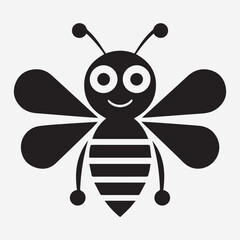 Bee silhouette vector  illustration