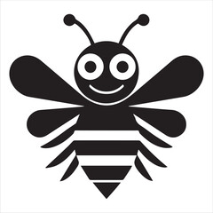 Bee silhouette vector  illustration
