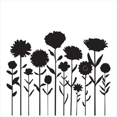 Simple graphic botanical sketch for a trendy small tattoo flower design - Vector art