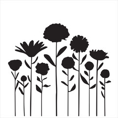 Naklejka premium Minimal botanical sketch of a trendy tiny tattoo flower design - Vector illustration