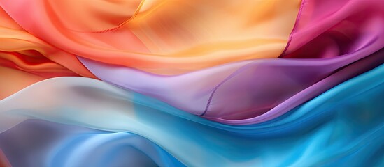Obraz premium Colorful silk scarf with copy space image