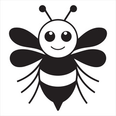 Bee silhouette vector  illustration