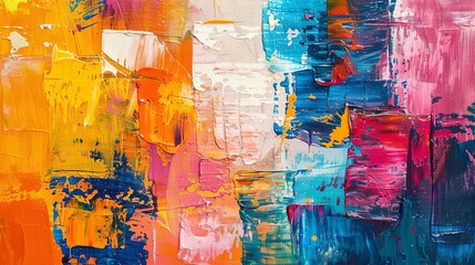 Fototapeta premium Vibrant Canvas of Abstract Color Explosions