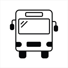 bus icon with white background vector stock illustration