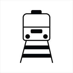 train icon with white background vector stock illustration