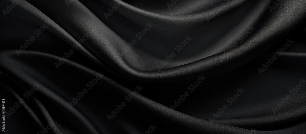 Poster a small dark black pattern on silk fabric creating a textured background with a unique combination o