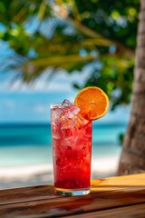 Obraz premium Drinks on a tropical beach
