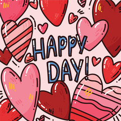 cute vector illustration of heart for valentines day