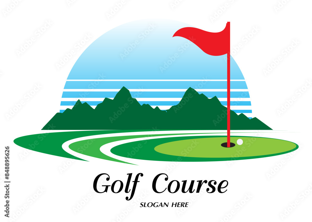 Sticker logo golf course