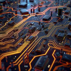 mysterious high-tech circuit board structure