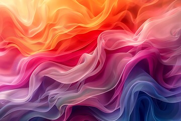 Fototapeta premium Stylish abstract wallpaper with vivid hues, organic shapes, and intricate textures, highdefinition, isolated background, ample copy space