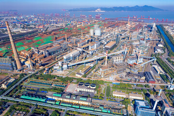 Obraz premium Ningbo Iron and Steel Urban Environment in Beilun District, Ningbo, Zhejiang Province
