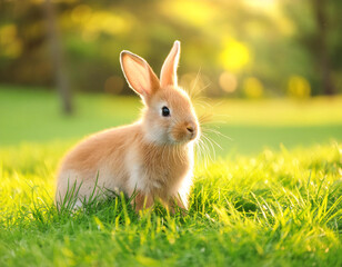 Fototapeta premium rabbit in the grass