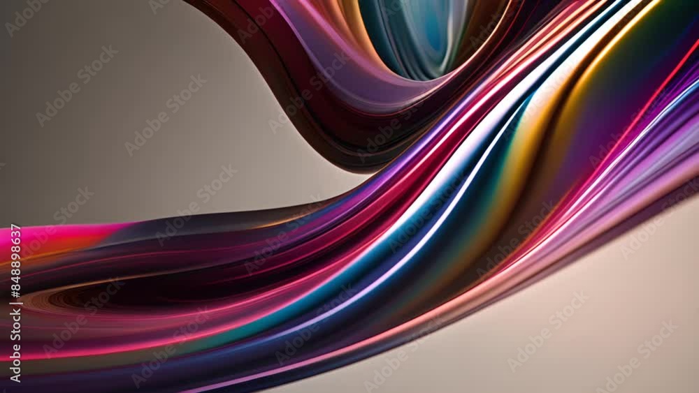 Aufkleber abstract colorful swirls generative ai