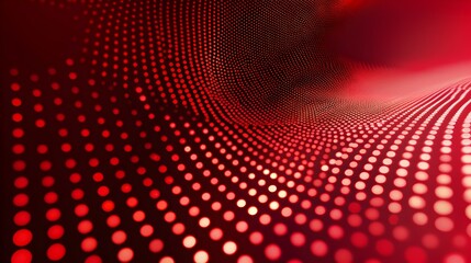 Vibrant Red Gradient Dots Backdrop Showcasing Futuristic Technology Aesthetic