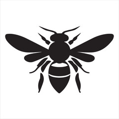 Bee silhouette vector  illustration