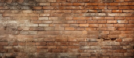 Fototapeta premium Modern decorative panel with a unique curved brick design Altered photo of aged brick wall designed as an architectural detail for home or office providing a contemporary interior with copy space imag