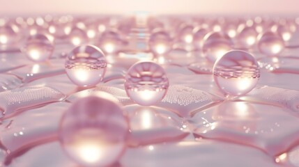 Detail of Skin Cell Hydration with Hyaluronic Acid