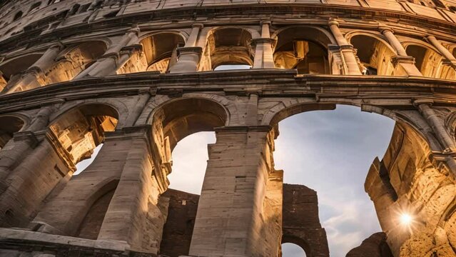 The Colosseum, Rome, Italy Time Lapse