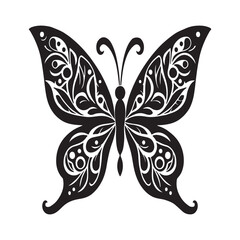 Fototapeta premium Butterfly Silhouette Vector Art