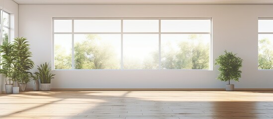 Spacious room with a large window providing ample natural light ideal for showcasing a copy space image