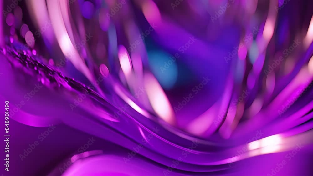 Poster abstract purple metallic swirls generative ai
