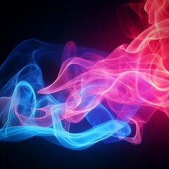 Fototapeta premium colorful smoke billows from a fire, creating a mesmerizing display