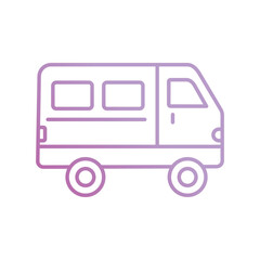 van icon with white background vector stock illustration