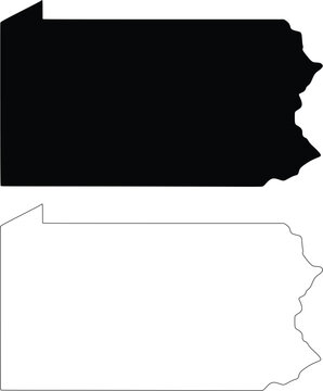 recommend clip art: Pennsylvania State outline contour silhouette map