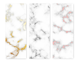 Set of marble texture backgrounds