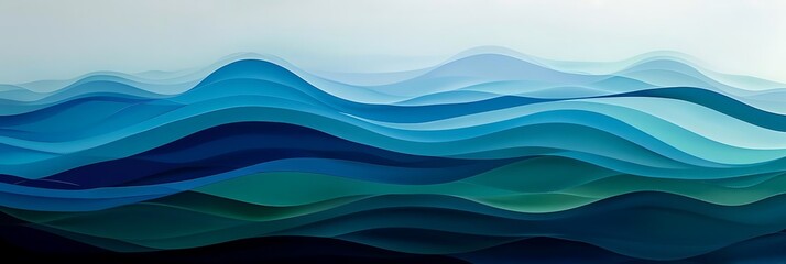 a blue and white sky serves as the backdrop for an abstract background featuring wavy lines