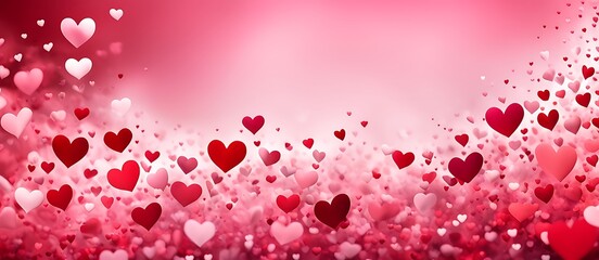 Obraz premium hearts background, valentine background with hearts. 