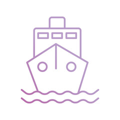 ship icon with white background vector stock illustration