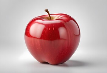 Photo of fresh apple against white background