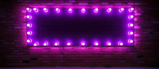 Obraz premium Neon sign in purple color displaying comedy text on a wall with space for writing or images. Copy space image. Place for adding text and design