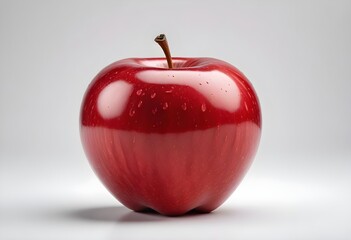 Photo of fresh apple against white background