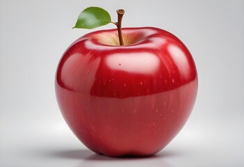 Photo of fresh apple against white background