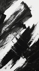 Fototapeta premium Dynamic Black and White Abstract Art