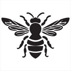 Bee silhouette vector  illustration