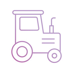 tractor icon with white background vector stock illustration