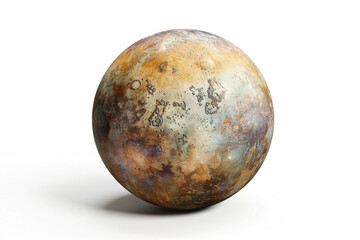 Fototapeta premium Mercury 3d model planet concept white background