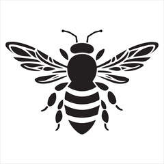 Bee silhouette vector  illustration