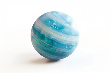 Uranus 3d model planet concept white background