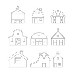 Vector Collection of  Barn Building